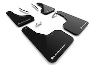 MF82URBLKWH Mud Flap Kit Fits Select Subaru Forester & Forester Wilderness - White Logo