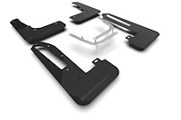 MF97URBLKGRY Mud Flap Kit Fits Select Honda Civic Type R - Grey Logo