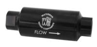 Inline Fuel Filter w/10 Micron Cellulose Element (-12 AN)