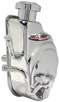 Saginaw Power Steering Pump GM Light Truck w/Hydro-Boost Power Brakes - Press-Fit Shaft - Chrome