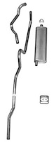 63009-M Exhaust System, 1956 Chevrolet Full-Size Hardtop 6-cyl