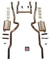 63038-R Dual Turbo Exhaust System, 1955-1957 Chevrolet Full-Size, 2-1/2 in.