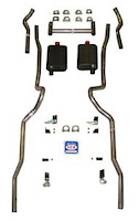 63041-P Dual Turbo Exhaust System, 1955-1957 Chevrolet Full-Size, 2 in.