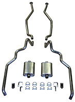 83006 1963-64 Full-Size Ford 2-1/2 in. Turbo Exhaust System exc. Convertible & Station Wagon