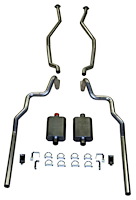 83007 1963-64 Full-Size Ford 2-1/2 in. Turbo Exhaust System exc. Convertible & Station Wagon