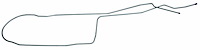 FLG601 1963-65 Falcon Long Gas Lines (Pump-To-Tank)