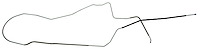 GLL714S 1970-1972 Chevrolet Chevelle Long Gas Lines (Pump-To-Tank) [Stainless Steel]