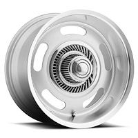 B/G Rod Works RAL 880-5000-00 SML Rally Wheel [Size: 18" x 8"] Finish: Silver Mach Lip