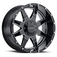 G-FX T12 290-6009-00 GBM TR-12 Wheel [Size: 20" x 9"] Finish: Gloss Black Milled