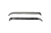 Ventshade Deflector 2 pc. Stainless