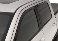In-Channel Side Window Deflector Set for 2020-2022 Chevy Silverado, GMC Sierra 2500 HD, 3500 HD Crew Cab [Dark Smoke Acrylic]