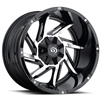 422Z20287GBMF-51 422 Series Wheel [Size: 20" x 12"] Gloss Black Machined Face Finish