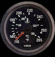 Cockpit Water Temperature Gauge 265° F