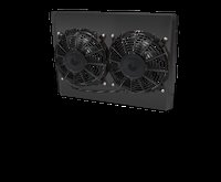 Aluminum Fan and Shroud Assembly for 1955-59 Chevy Truck [Black Aluminum]