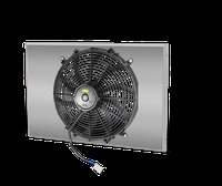 Aluminum Fan and Shroud Assembly for 1955-59 Chevy Truck [Satin Aluminum]