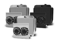 Aluminum Radiator for 1955-59 Chevy Truck [Black Aluminum]