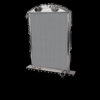Aluminum Radiator for 1937 Ford Car Chevy [Satin Aluminum]