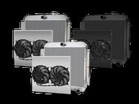 Aluminum Radiator for 1955-56 Chevy Car [Black Aluminum]