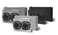 Direct-Fit Satin Aluminum Radiator with Dual Fans and Shroud [1973-1981 Chevy/GMC Truck, Blazer, Jimmy, Suburban]