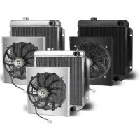 Direct-Fit Satin Aluminum Radiator with Single Fan and Shroud [1964 1/2-1966 Ford Mustang]