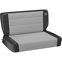 60019 Safari Bench Seat [Black Vinyl/Grey Cloth]