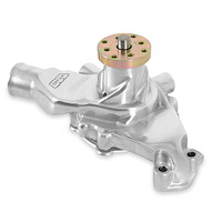 Action +Plus Aluminum Water Pump for 1969-1996 Chevy Small Block Short [Twisted Snout, Polished]