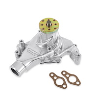 9240P Action +Plus Aluminum Water Pump for Small Block Chevy, Long [Polished Finish]