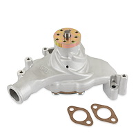Action +Plus Aluminum Water Pump for Chevy Big Block Long [Twisted Snout, Satin]