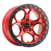 W134  Ledge Wheel Size: 17 X 9" Bolt Pattern: 5x127 [Candy Red/Gloss Black Ring]
