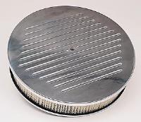 14" Round Polished Air Cleaner, Ball Milled
