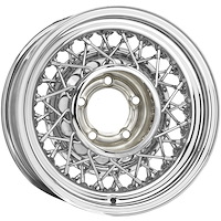 74-560503 74-Series Cadillac Wire Wheel [Size: 15"x 6''] Chrome Finish