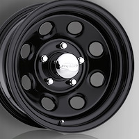 BLACK CRAWLER 16 x 8 8 x 65 Bolt Circle 45 Back Spacing +13 offset 515 Center Bore 3000 lbs Load Rating