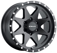 Simulated Beadlock Matte Black Stealth 8-Spoke Wheel (Series 770) Size: 17" x 8.5