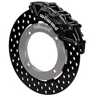 16626-D UTV6 Front Brake Kit Fits Select Honda Talon 1000R, 1000X, 1000X-4 [Black 6-Piston Calipers w/Black Drilled Rotors]