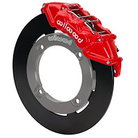 16626-R UTV6 Front Brake Kit Fits Select Honda Talon 1000R, 1000X, 1000X-4 [Red 6-Piston Calipers w/Black Solid Rotors]