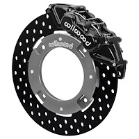 16628-D UTV6 Front Brake Kit fits Select Can-Am Maverick X3 [Black 6-Piston Calipers w/Black Drilled Rotors]