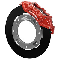16628-R UTV6 Front Brake Kit fits Select Can-Am Maverick X3 [Red 6-Piston Calipers w/Black Solid Rotors]