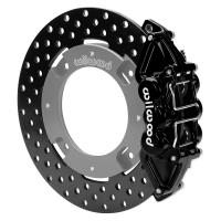 16629-D UTV4 Rear Brake Kit fits Select Can-Am Maverick X3 [Black 4-Piston Calipers w/ Black Drilled Rotors]
