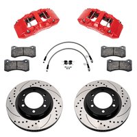Brake Conversion Kit for 2024-2025 Toyota Tacoma [13.380 in, SRP Drilled & Slotted, Red Powder Coat]