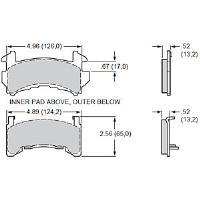BP-10 Smart Pads Brake Pads Calipers: OEM - GM D154 Metric Type