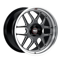 S11020584P32 Solana Rear Wheel [Size: 22"x10.5"] Gloss Black Milled Finish