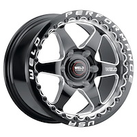 S90979581P35 Ventura 6 Beadlock Series Wheel [Size: 17"x9.5"] Gloss Black Milled Finish