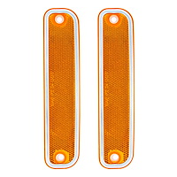 110542 Side Marker Light With Stainless Steel Trim For 1973-80 Chevy Truck, Amber Lens (Box of 2)