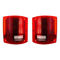 111113 Sequential LED Tail Lights w/o Aluminum Trim For 1973-1987 GM Trucks, SUVs [Pair]