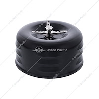 111162 4 in. Round Louvered Air Cleaner for Carburetors, 2 5/8 in. Neck, with Wing Screw [Black]