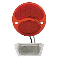 FTL2831LED6-L 19 LED 6V Tail Light With 4 LED License Plate Light For 1928-31 Ford Model A - L/H, All Red Lens