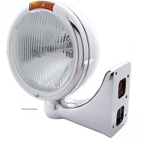 Classic Round Headlight Assembly with H4 Bulb, Turn Signal for 1914-1936 Cars, Trucks