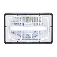 31153 ULTRALIT 4 in. x 6 in. Rectangular LED Headlight With White LED Position Light - High Beam