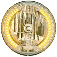 Crystal Round Headlight with LED Halo 7"