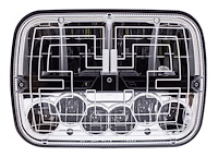 LED Heated Headlight 5 in. x 7 in. Low & High Beam